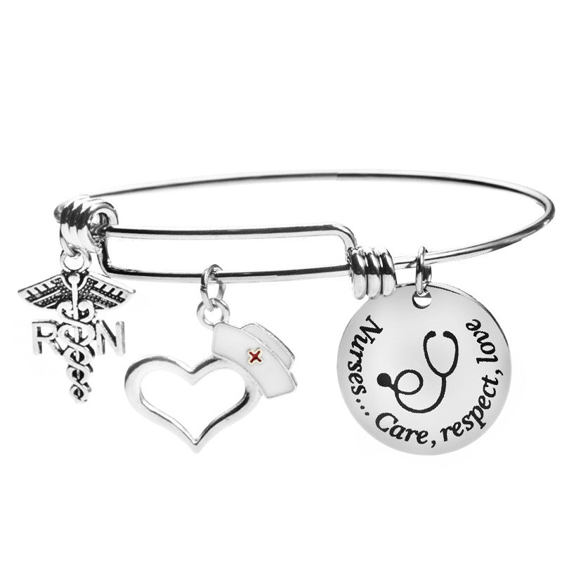 "Charm of a Nurse/Teacher" - Charm Bracelet