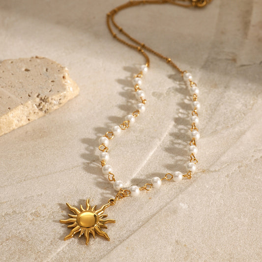"Morning Sun" - Gold Pearl Bracelet