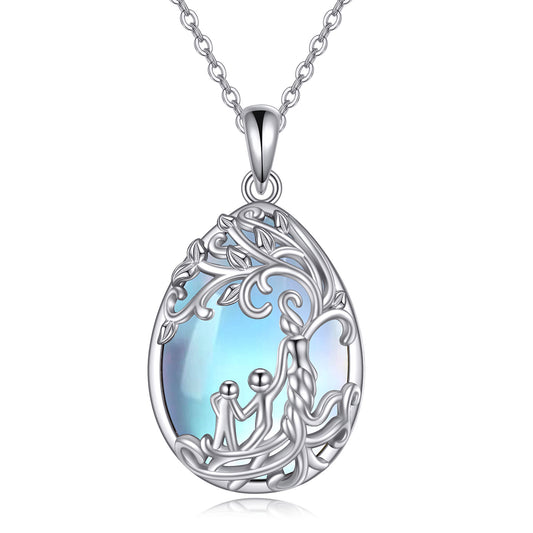 "Tree of Life" - Silver Moonstone Necklace