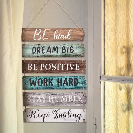 Handmade Wooden Inspirational Quotes Hanging Board