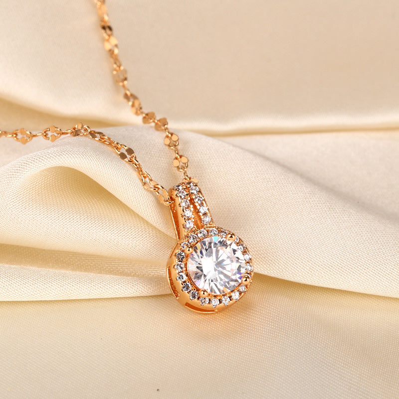 Full Diamond Princess 1 Karat Zircon Necklace