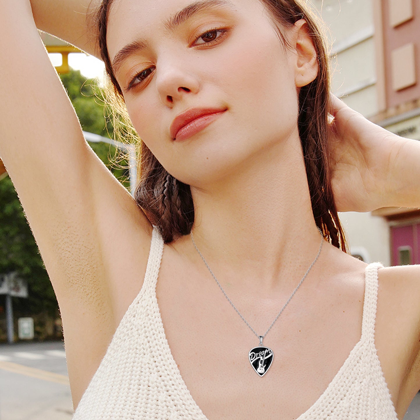 "Dream On" -  Music Guitar Necklace