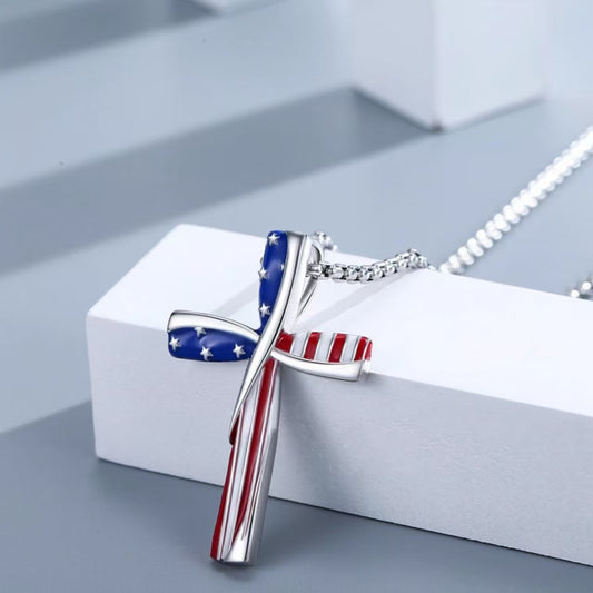 American Flag Pendant Necklace