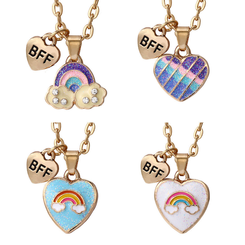 Rainbow BFF Alloy Necklace